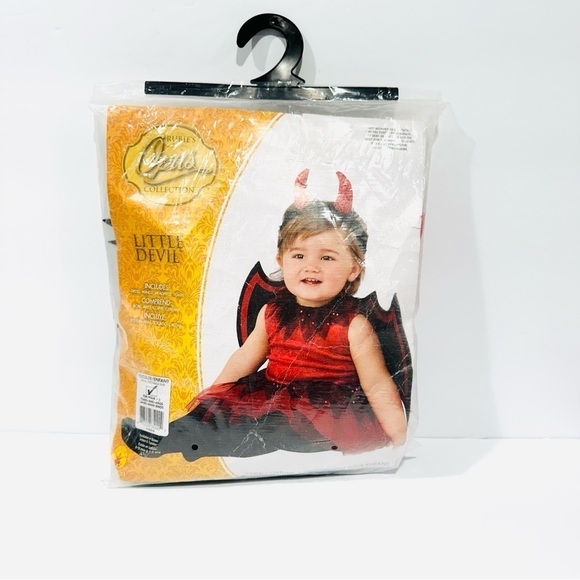 Rubies Opus Collection Little Devil Infant Toddler 4pc Halloween Cosplay Costume - Picture 8 of 10